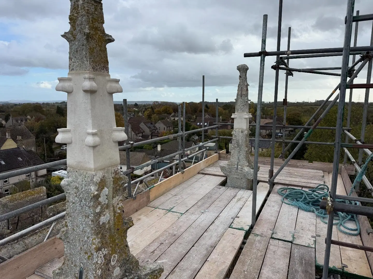 Church Pinnacle Repair — stone masonry by Markstone