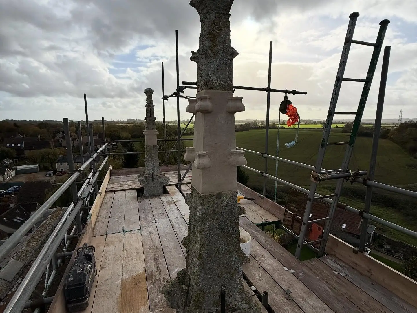 Church Pinnacle Repair — stonework by Markstone