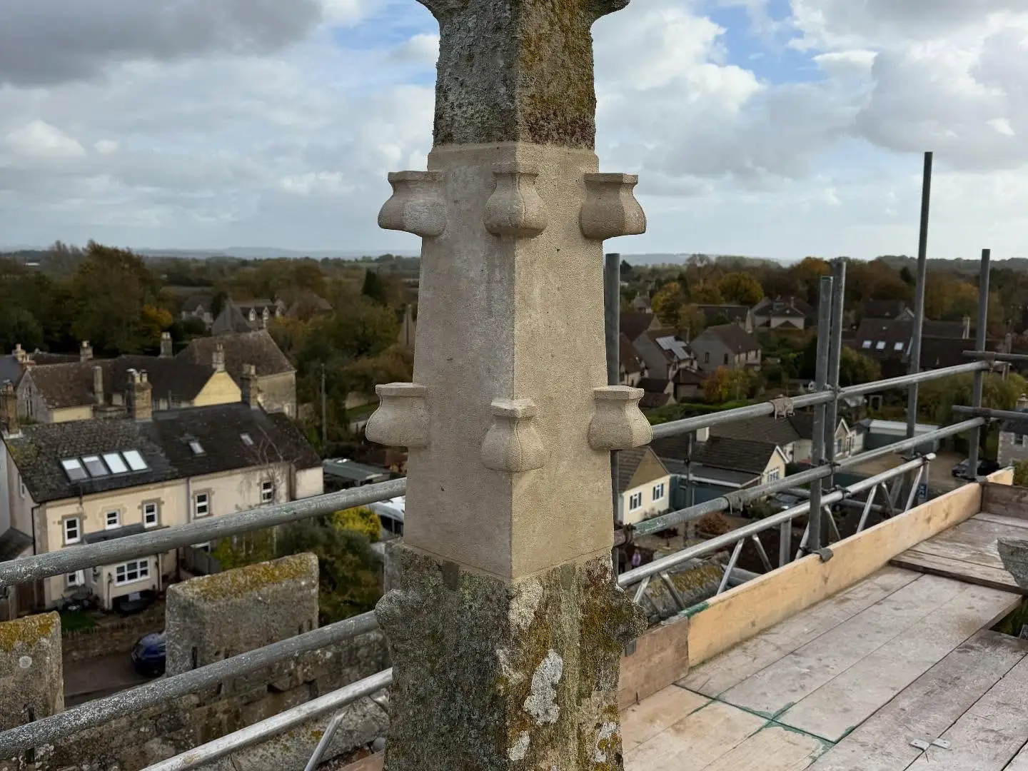Church Pinnacle Repair — stonework by Markstone