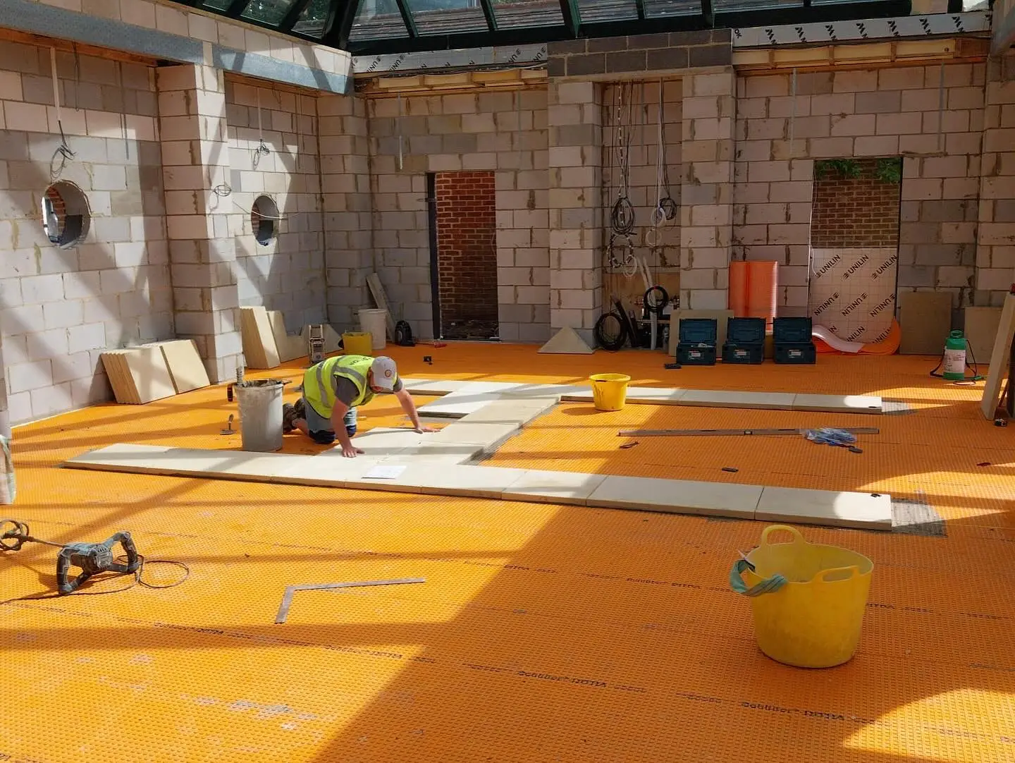 Orangery Stone Floor — stonework by Markstone